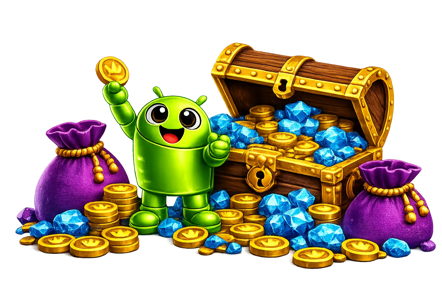 Android schatkist goud