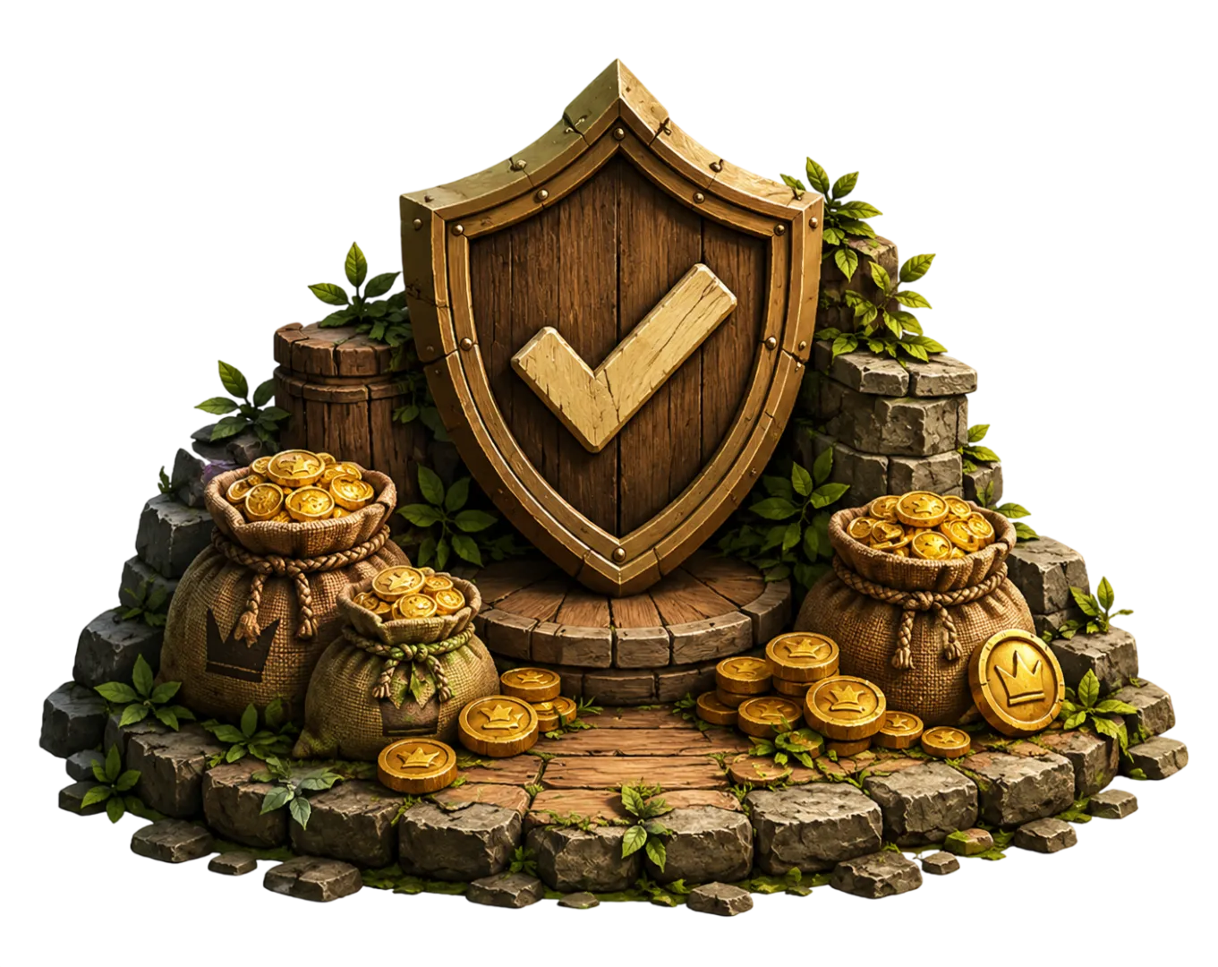 Houten schild beloning